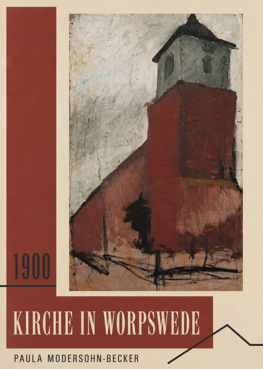 Paula Modersohn-Becker Kirche in Worpswede No2 - Affiche