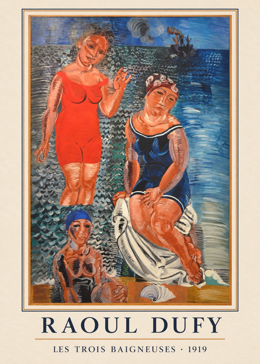 Raoul Dufy Les Trois Baigneuses No3 - Affiche