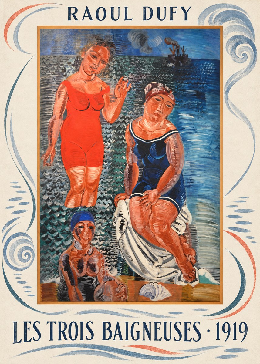 Raoul Dufy Les Trois Baigneuses No6 - Affiche