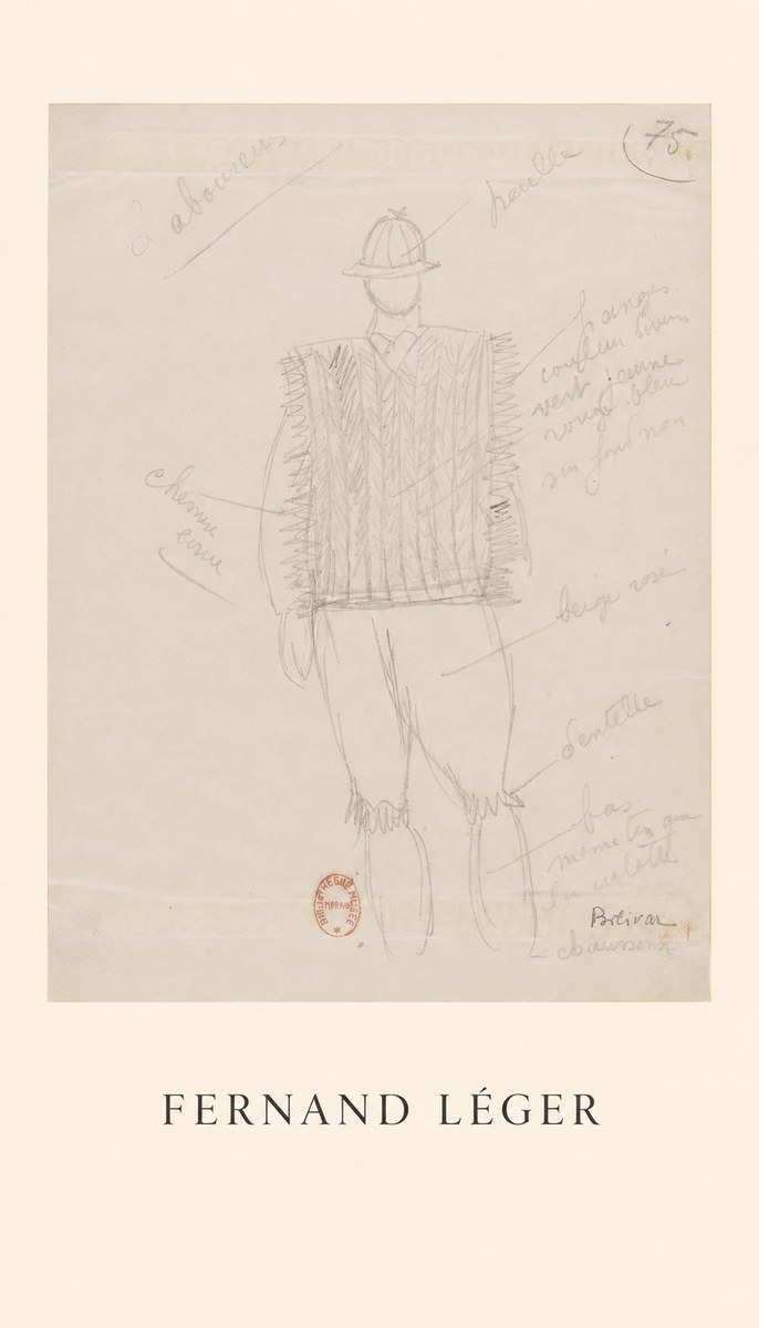 Fernand Léger Costume Study for a Male Figure No1 - Affiche