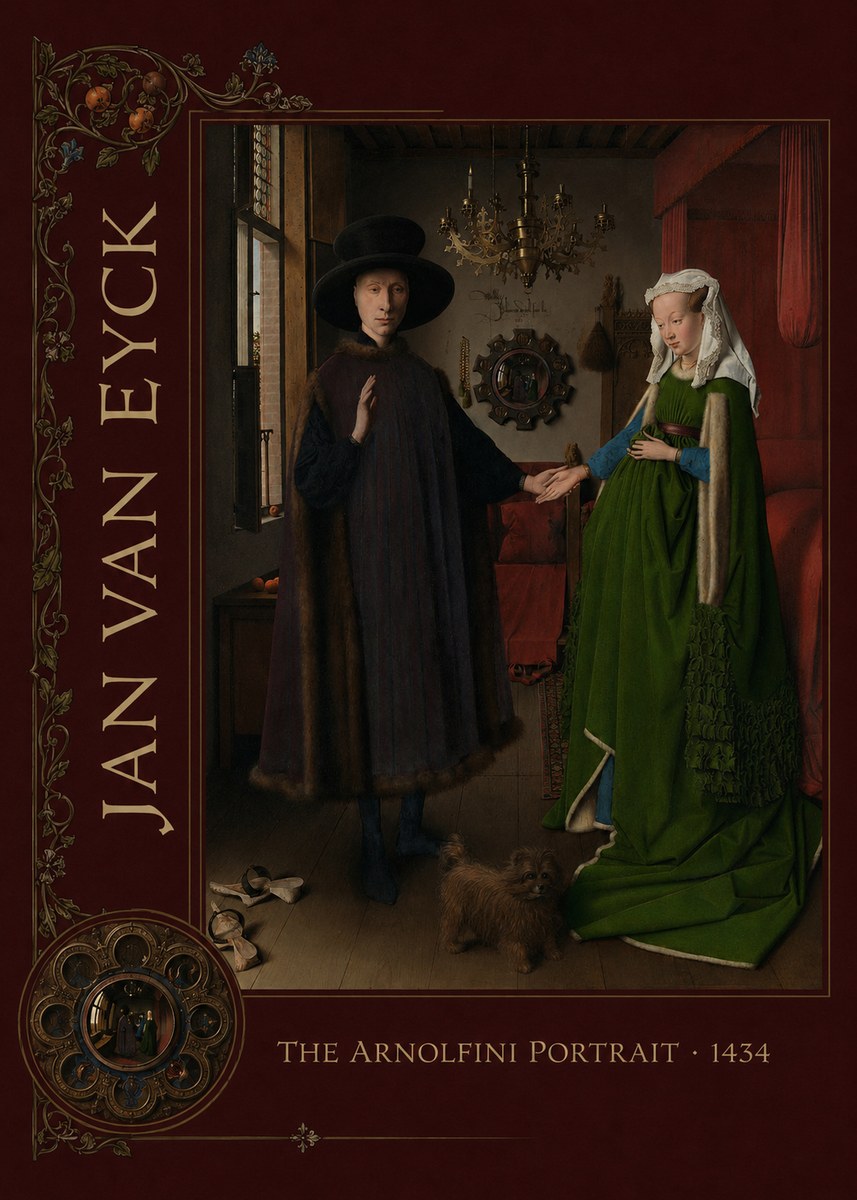Jan van Eyck The Arnolfini Portrait VII No2 - Affiche