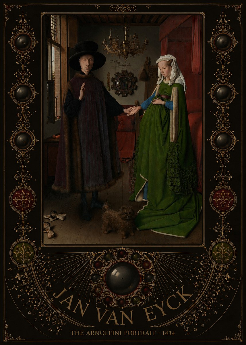 Jan van Eyck The Arnolfini Portrait VII No4 - Affiche