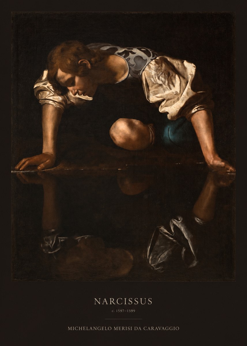 Michelangelo Merisi da Caravaggio Narcissus II No5 - Affiche