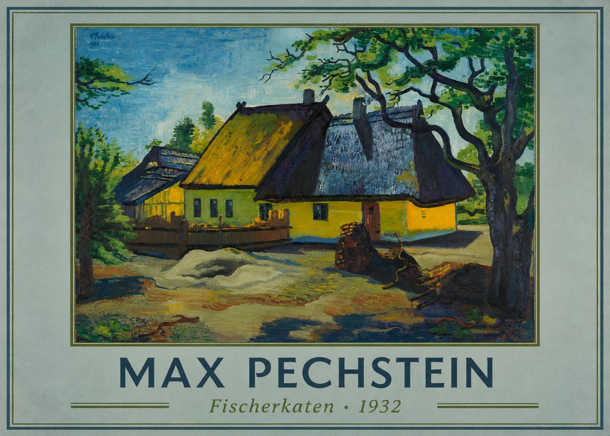 Max Pechstein Fischerkaten No1 - Affiche