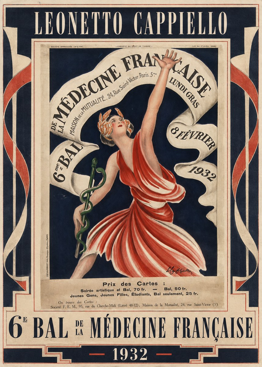Leonetto Cappiello 6E Bal De La Médecine Française - 1932 No1 - Affiche