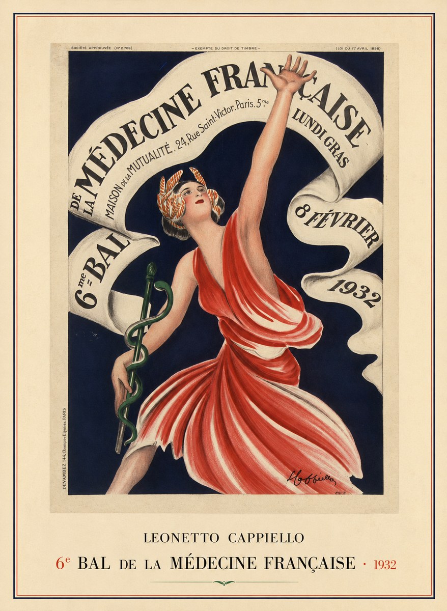 Leonetto Cappiello 6E Bal De La Médecine Française - 1932 No3 - Affiche