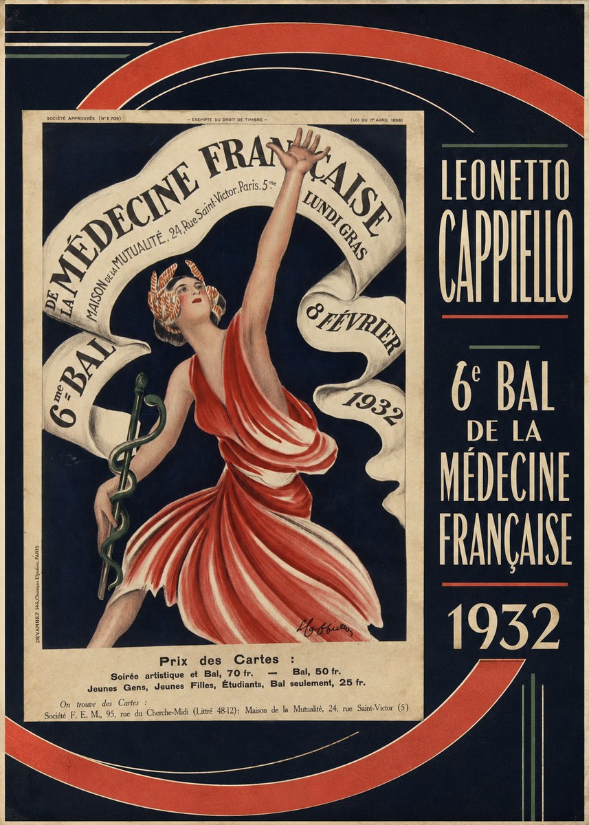 Leonetto Cappiello 6E Bal De La Médecine Française - 1932 No4 - Affiche