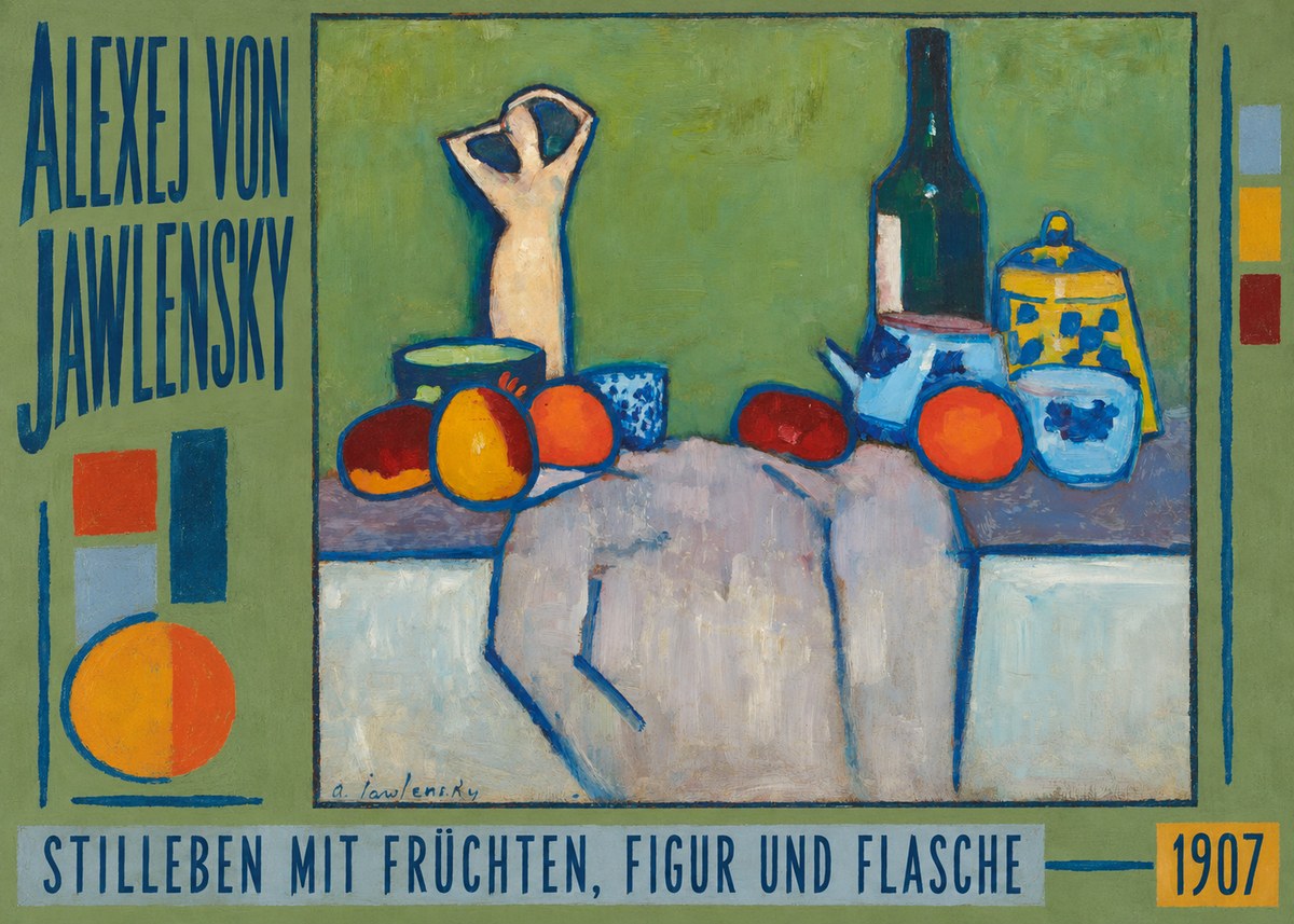 Alexej von Jawlensky Stilleben Mit Früchten, Figur Und Flasche 1907 No2 - Affiche
