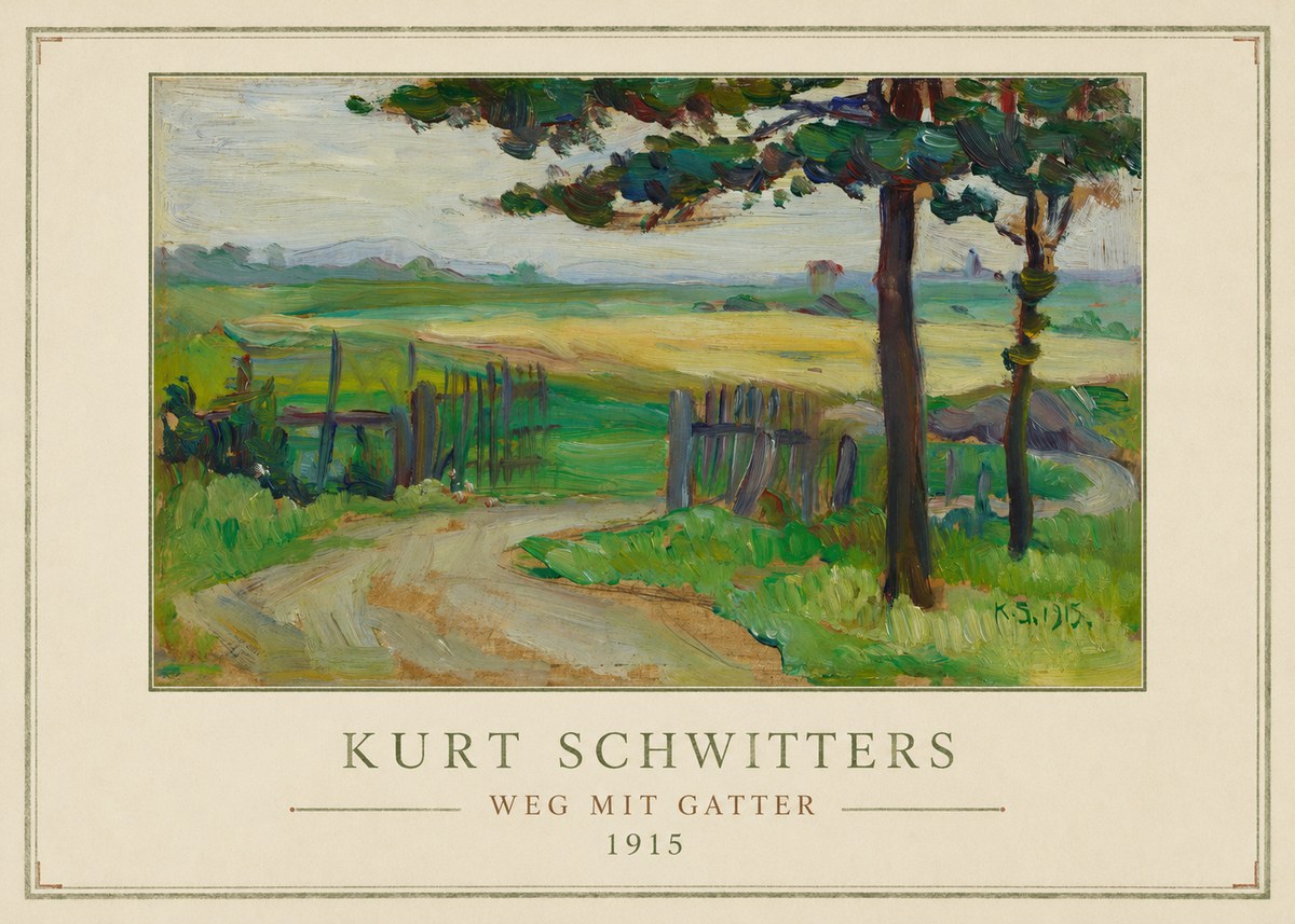 Kurt Schwitters Weg Mit Gatter No1 - Affiche