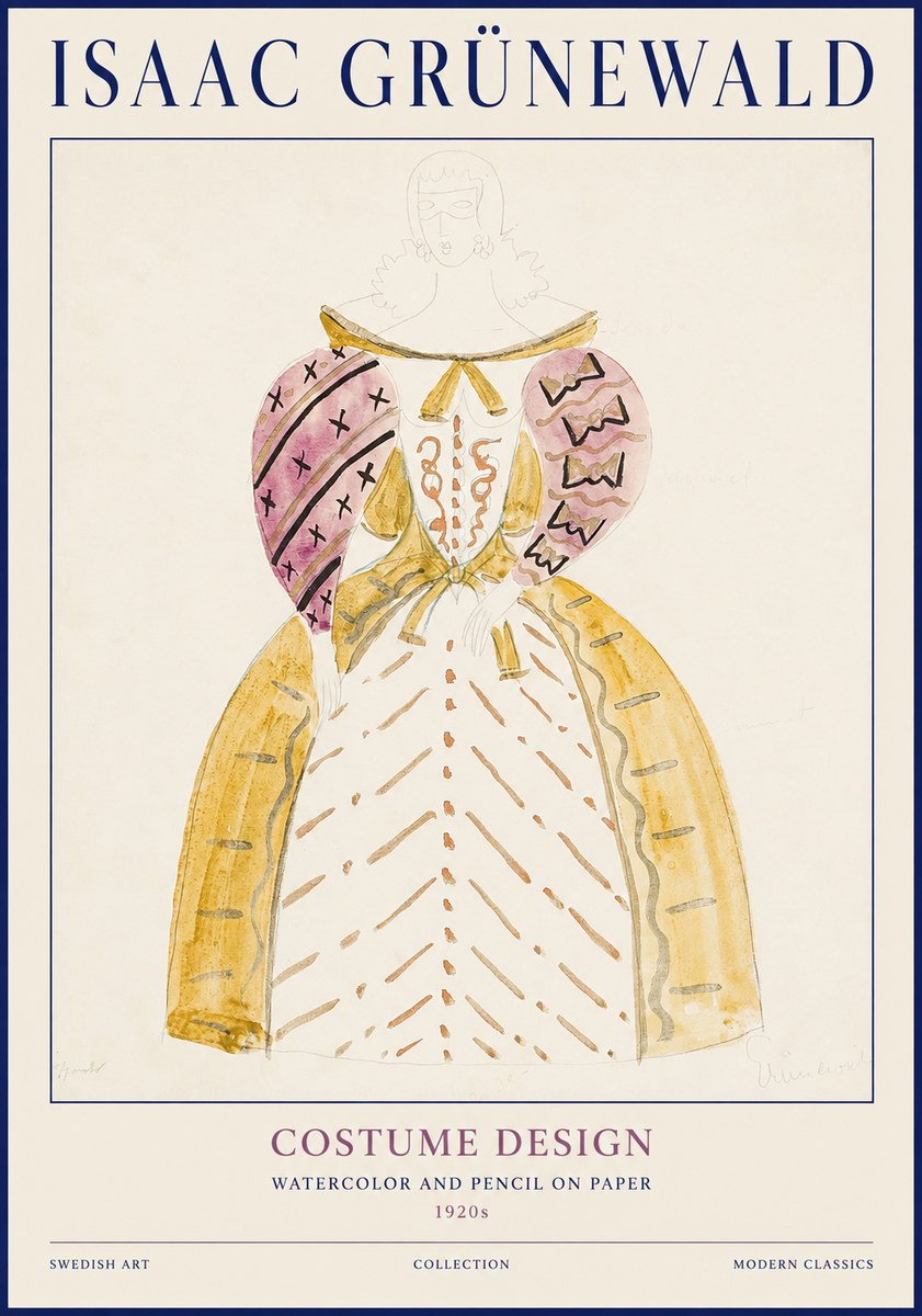Isaac Grünewald Costume Design XII No1 - Affiche