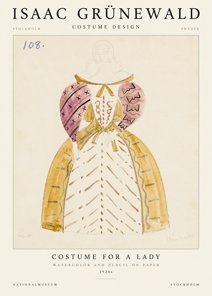 Isaac Grünewald Costume Design XII No2 - Affiche
