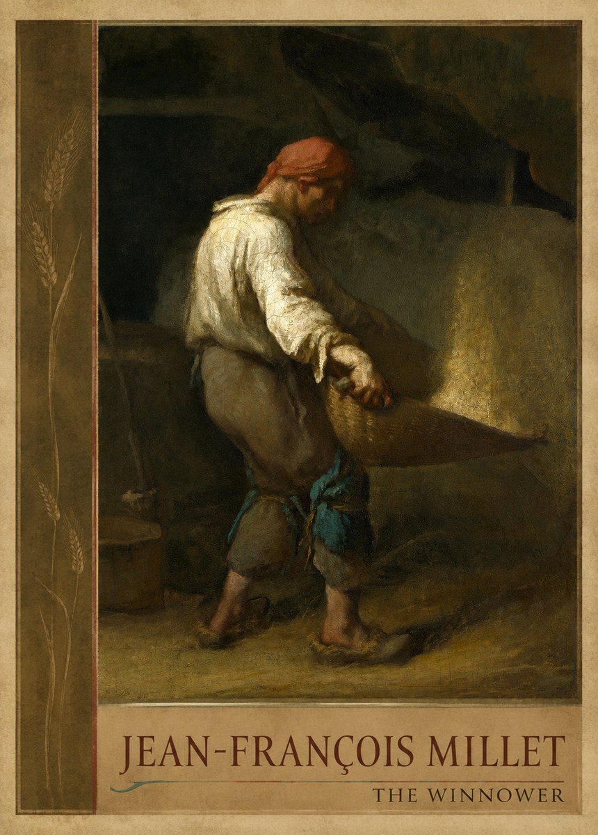 Jean-François Millet The Winnower No2 - Affiche