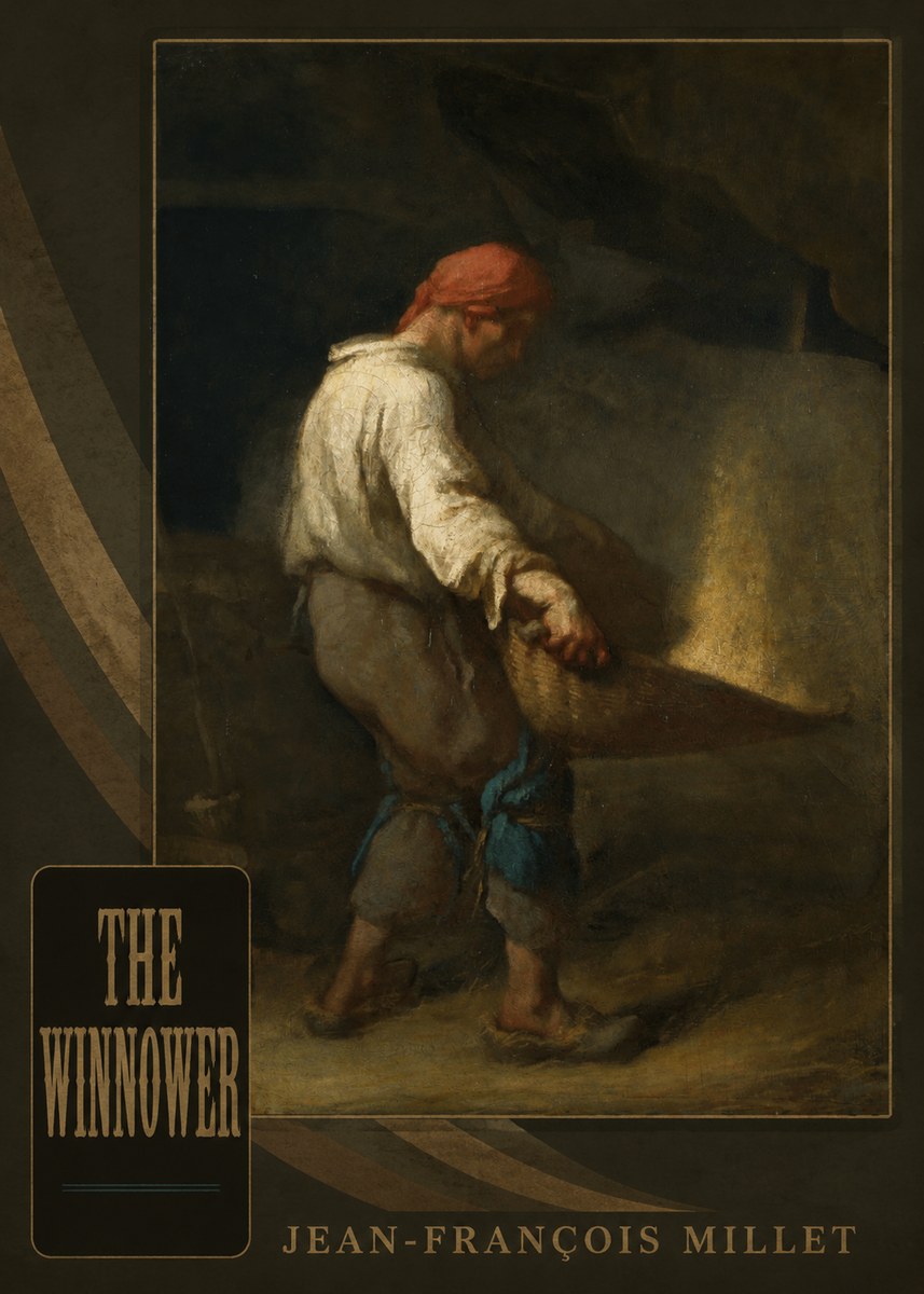 Jean-François Millet The Winnower No5 - Affiche
