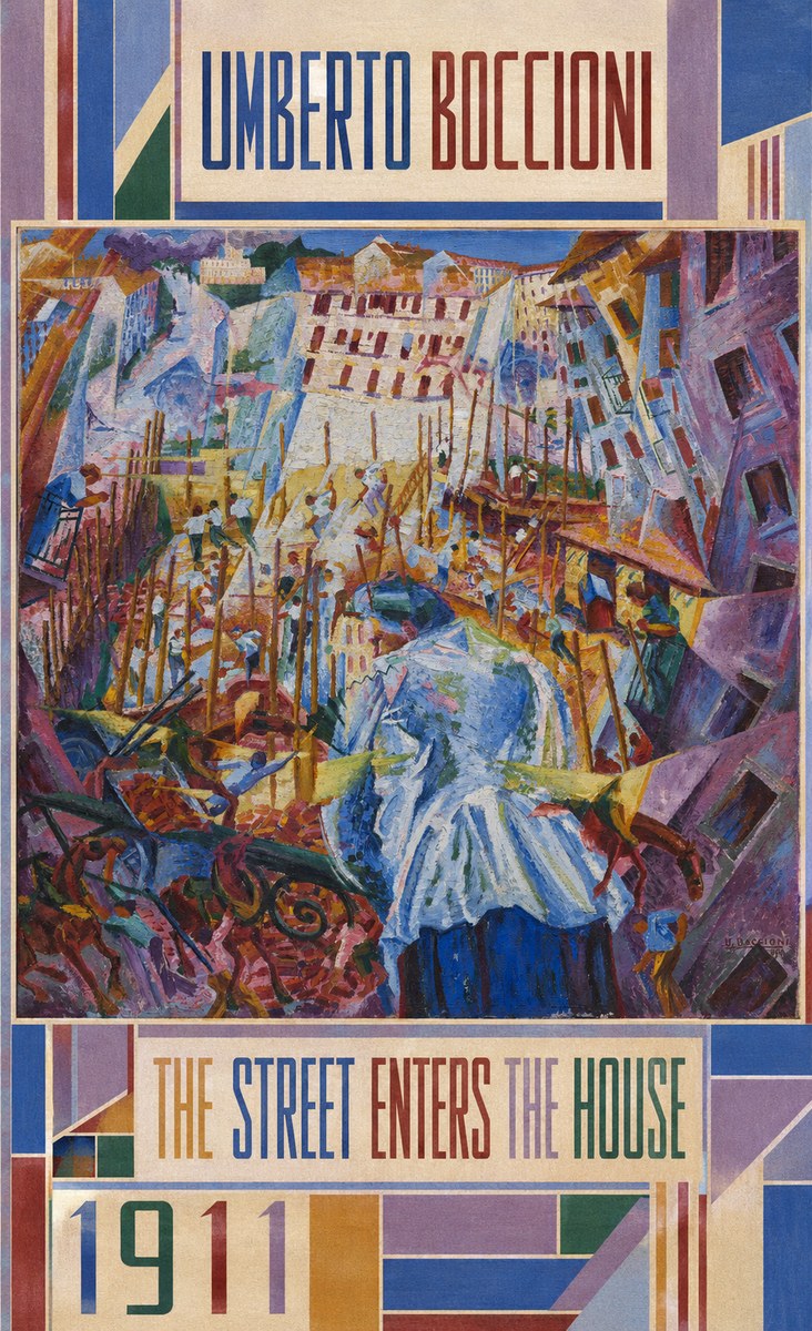 Umberto Boccioni The Street Enters the House No5 - Affiche
