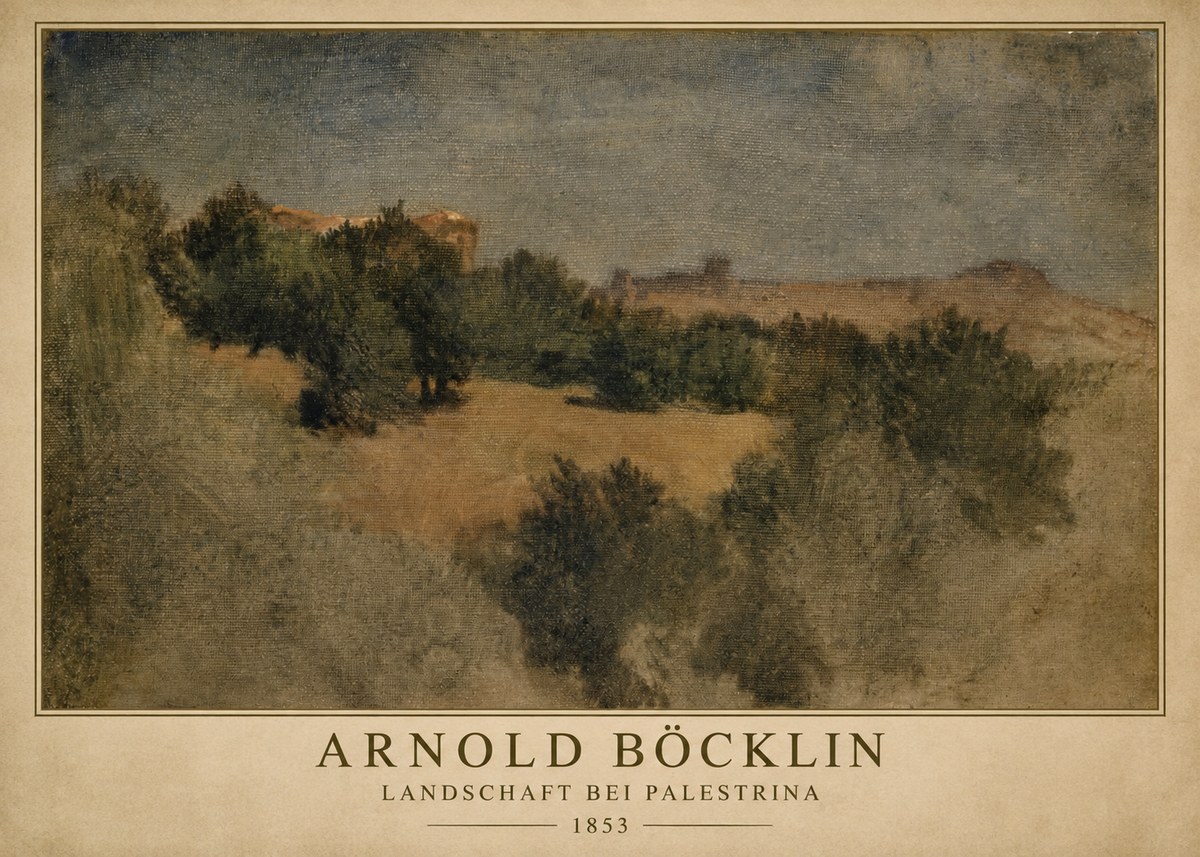 Arnold Böcklin Landschaft Bei Palestrina No1 - Affiche