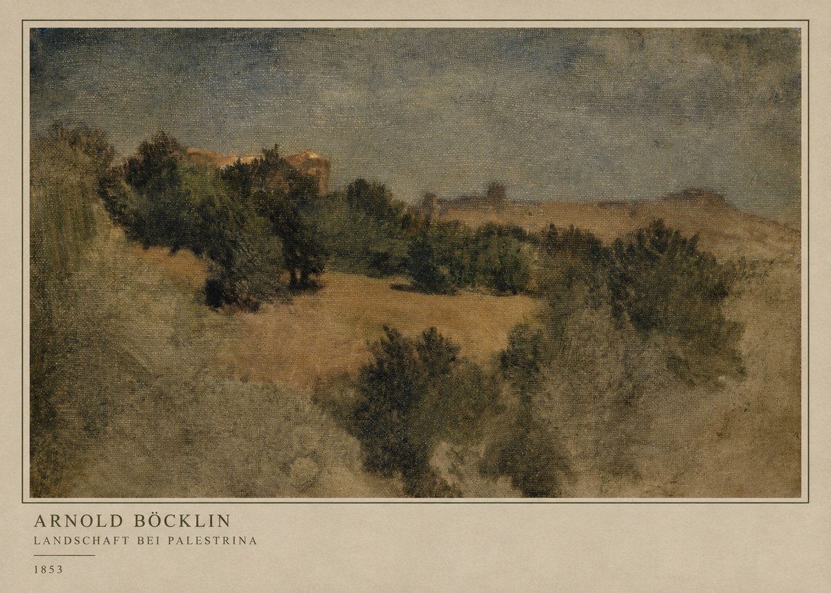 Arnold Böcklin Landschaft Bei Palestrina No3 - Affiche