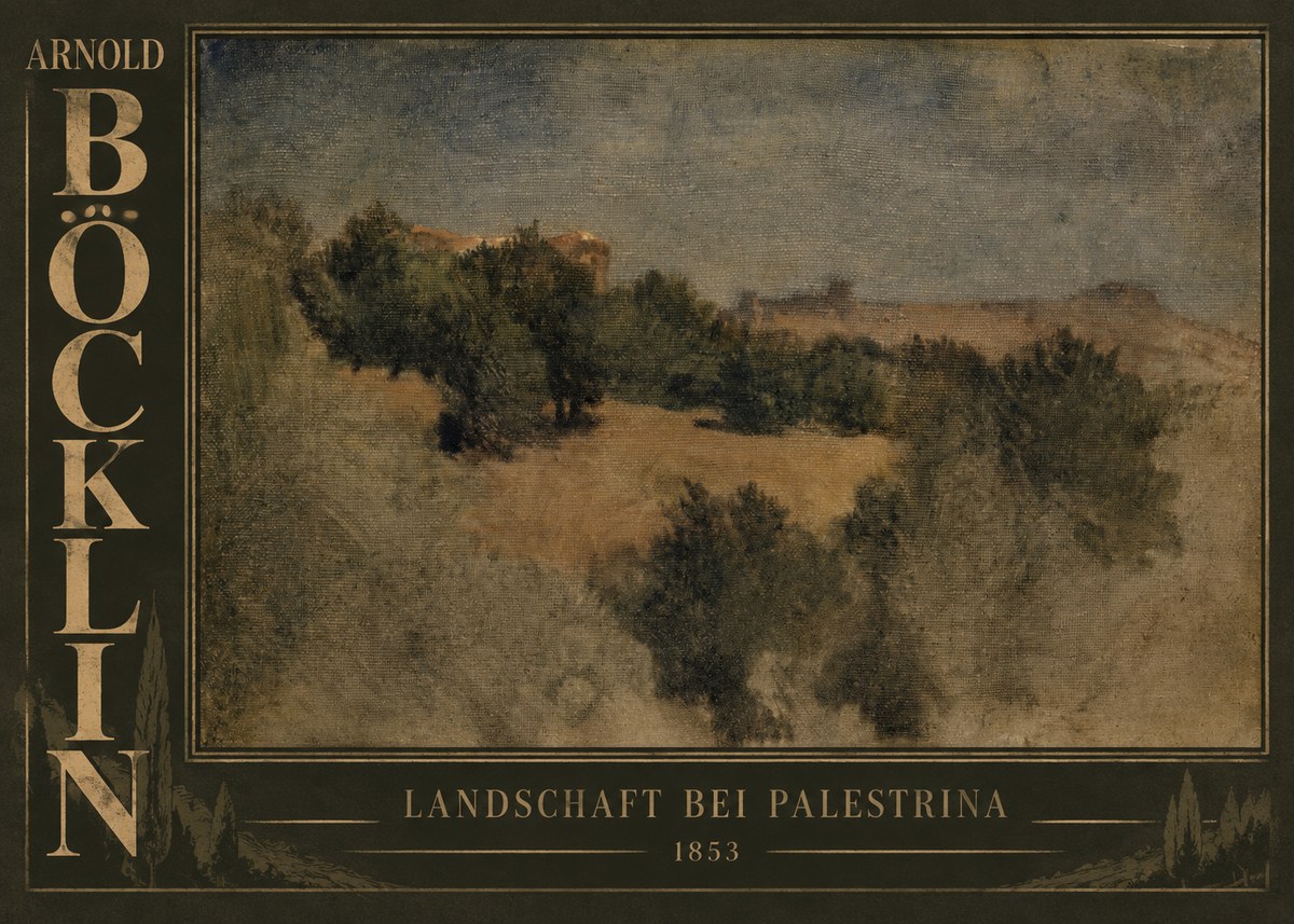 Arnold Böcklin Landschaft Bei Palestrina No5 - Affiche