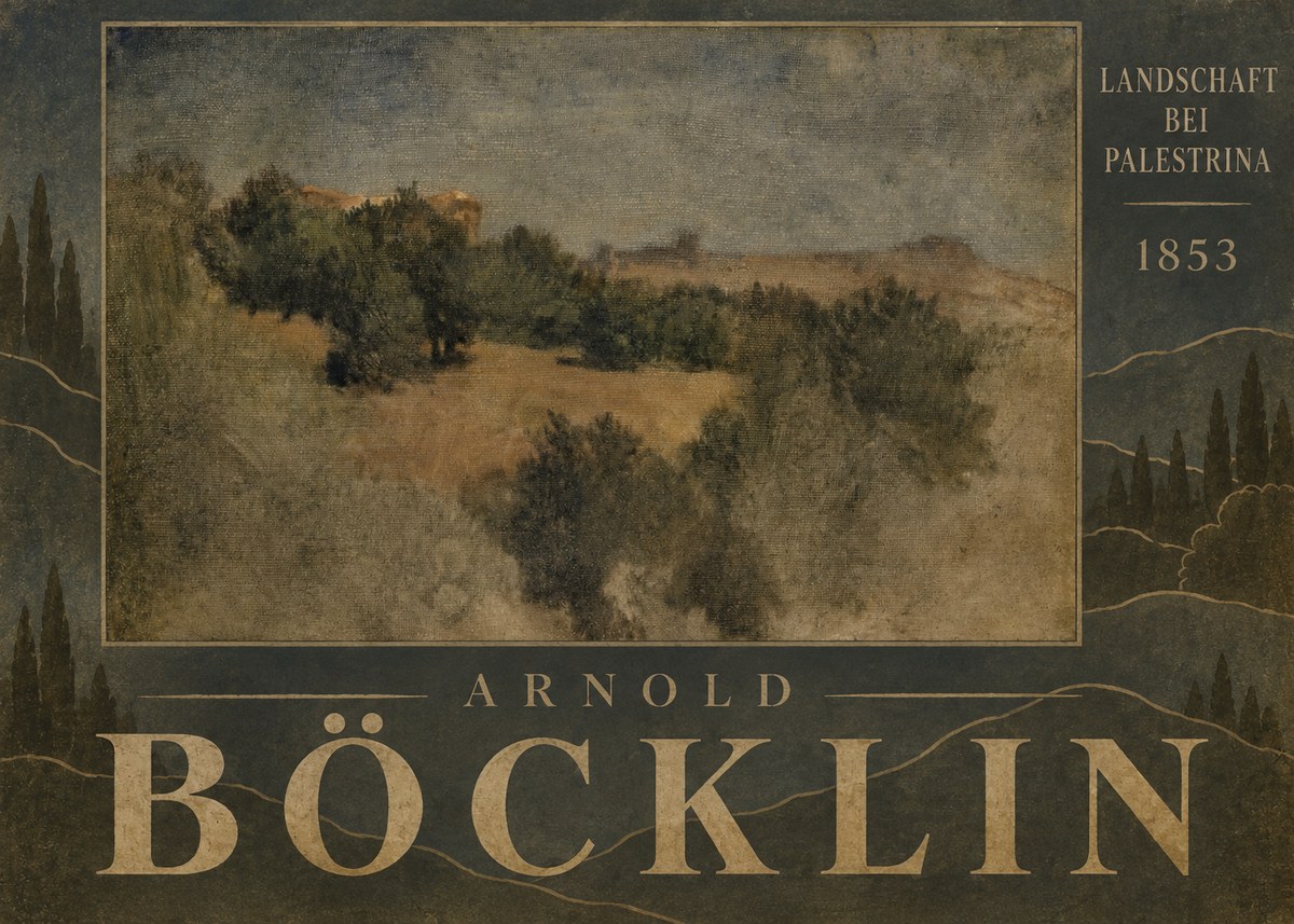 Arnold Böcklin Landschaft Bei Palestrina No6 - Affiche