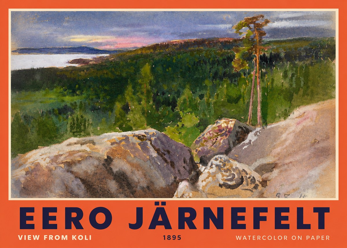 Eero Järnefelt View from Koli No2 - Affiche