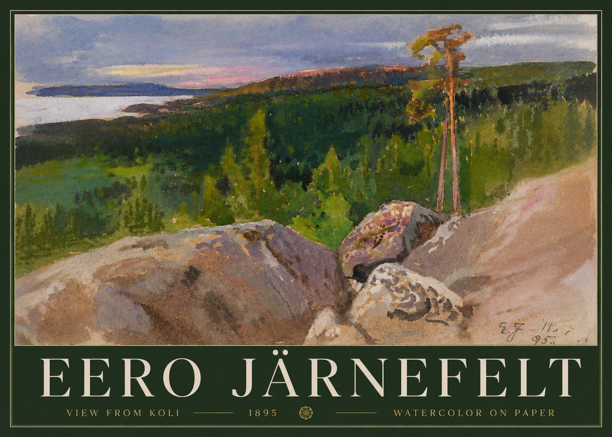 Eero Järnefelt View from Koli No3 - Affiche