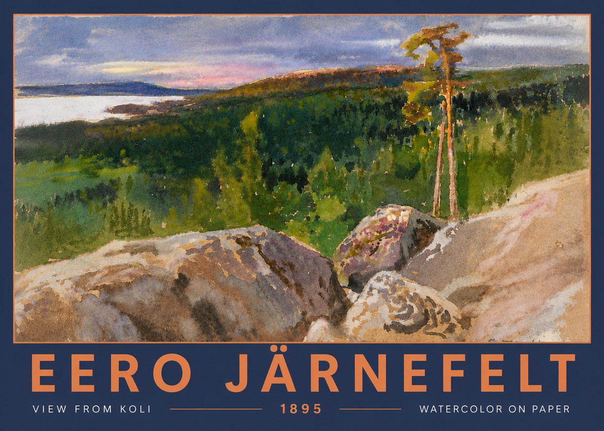 Eero Järnefelt View from Koli No5 - Affiche