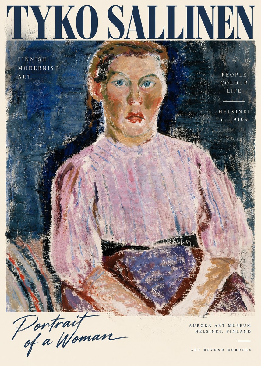 Tyko Sallinen Portrait of a Woman II No3 - Affiche