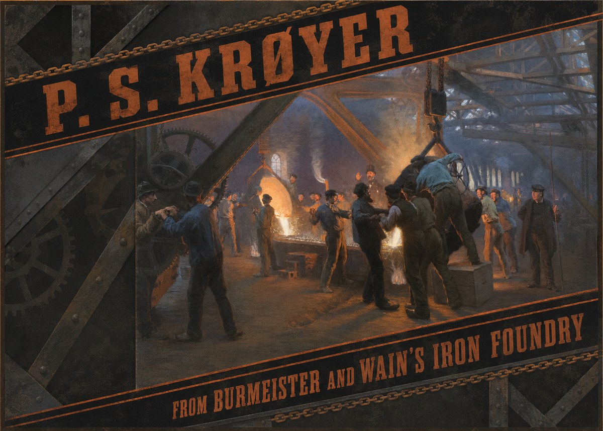 P.S. Krøyer From Burmeister and Wain's Iron Foundry No2 - Affiche