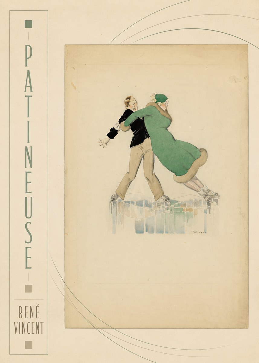René Vincent Patineuse No2 - Affiche