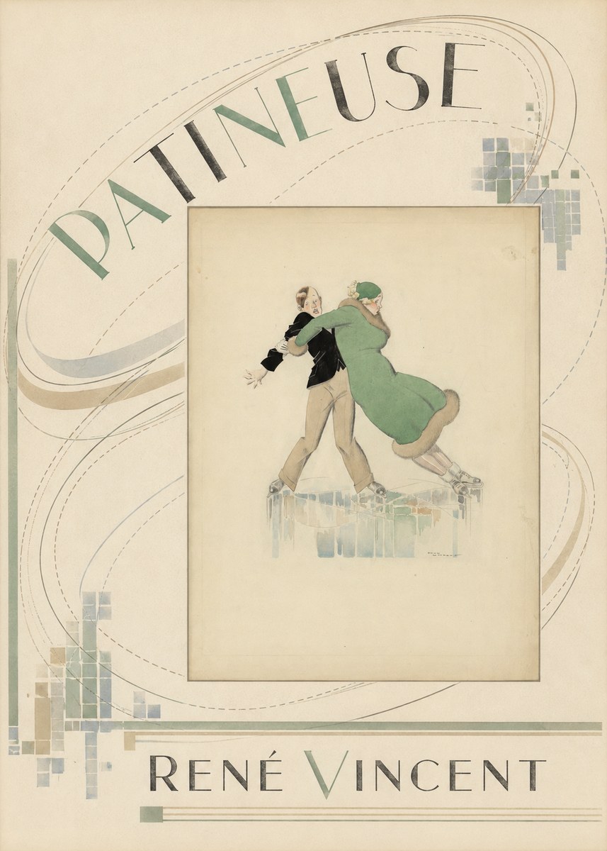 René Vincent Patineuse No6 - Affiche