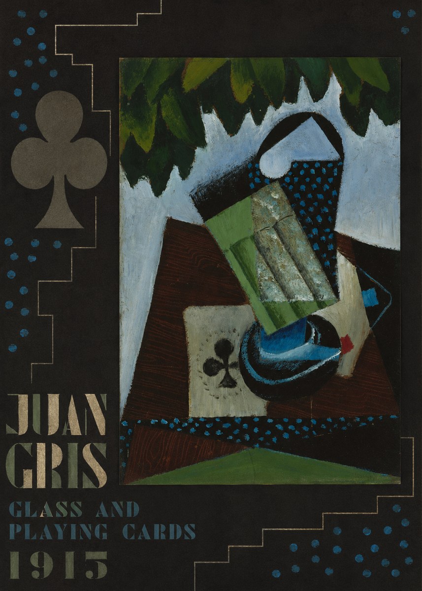 Juan Gris Glass and Playing Cards No5 - Affiche