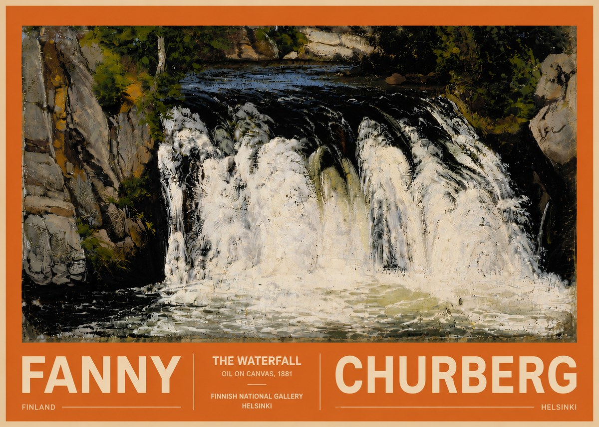 Fanny Churberg The Waterfall No5 - Affiche