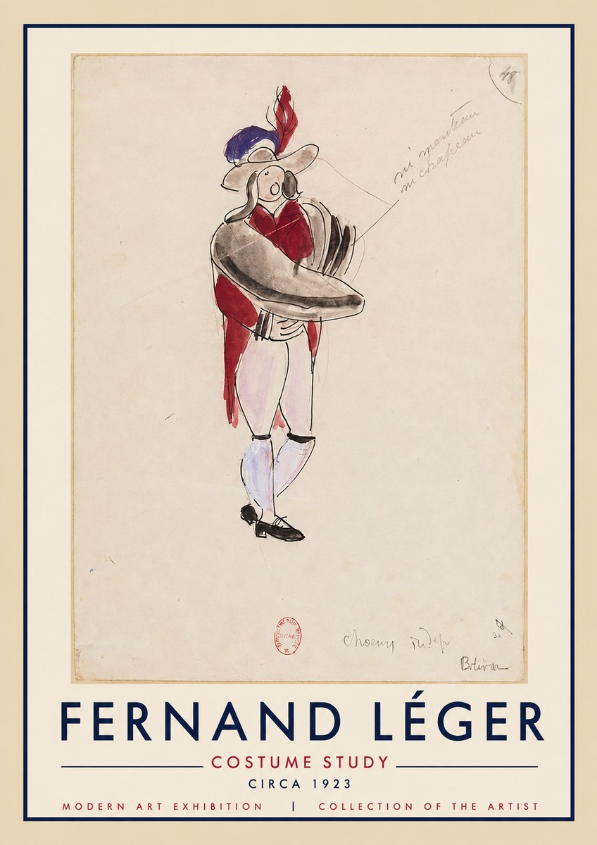 Fernand Léger Costume Study I No4 - Affiche