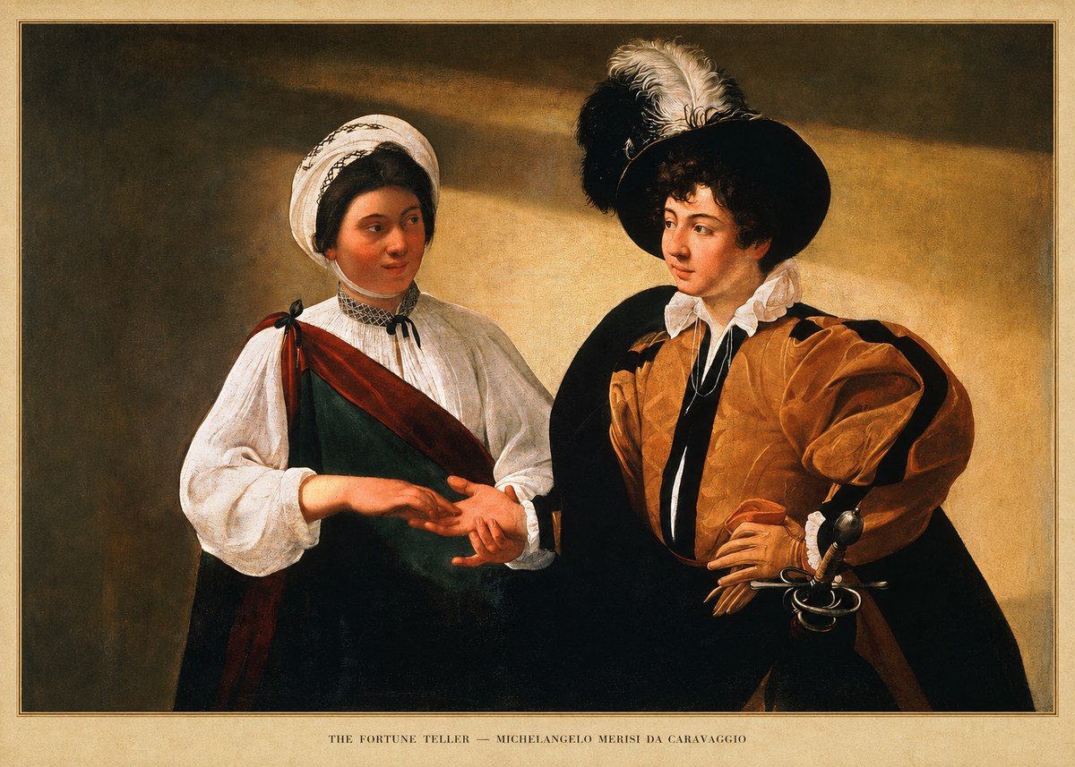 Michelangelo Merisi da Caravaggio The Fortune Teller III No5 - Affiche