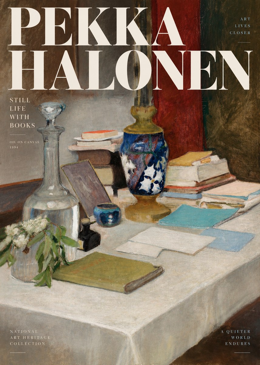 Pekka Halonen Still Life with Books No2 - Affiche