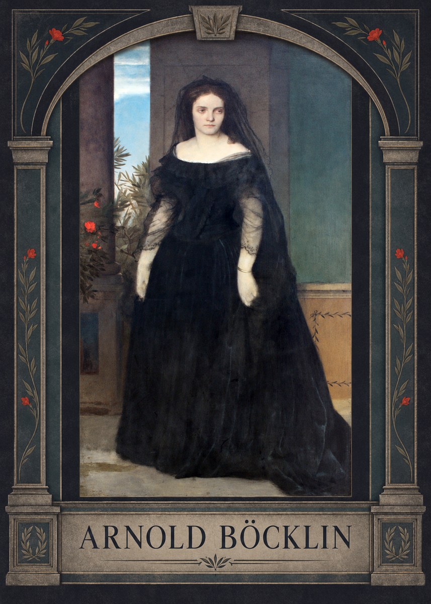 Arnold Böcklin Portrait of Mrs. Böcklin No3 - Affiche