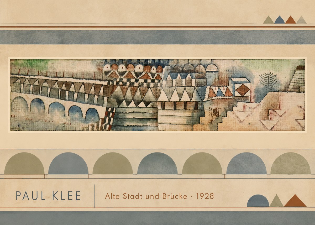 Paul Klee Alte Stadt Und Brücke No3 - Affiche