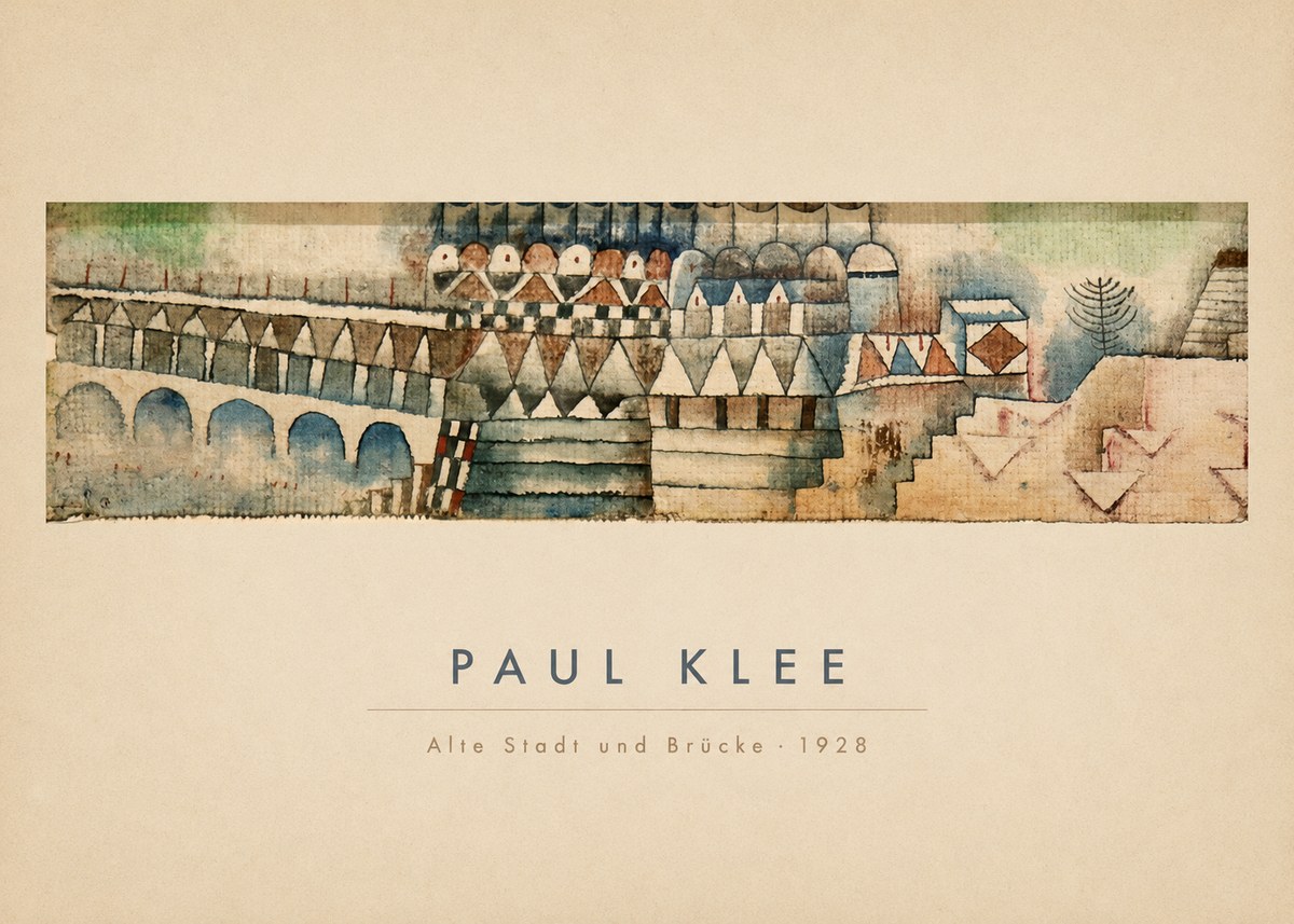 Paul Klee Alte Stadt Und Brücke No4 - Affiche
