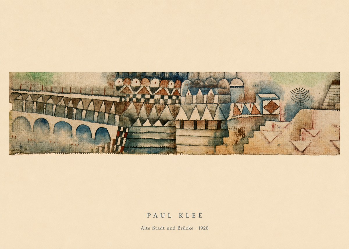 Paul Klee Alte Stadt Und Brücke No6 - Affiche