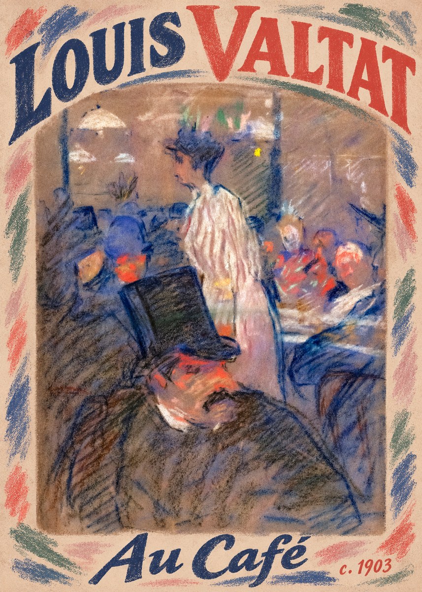 Louis Valtat Au Café No3 - Affiche