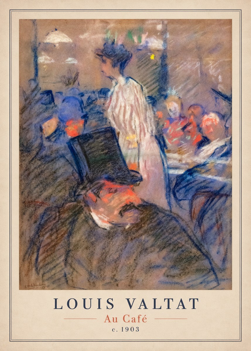 Louis Valtat Au Café No4 - Affiche