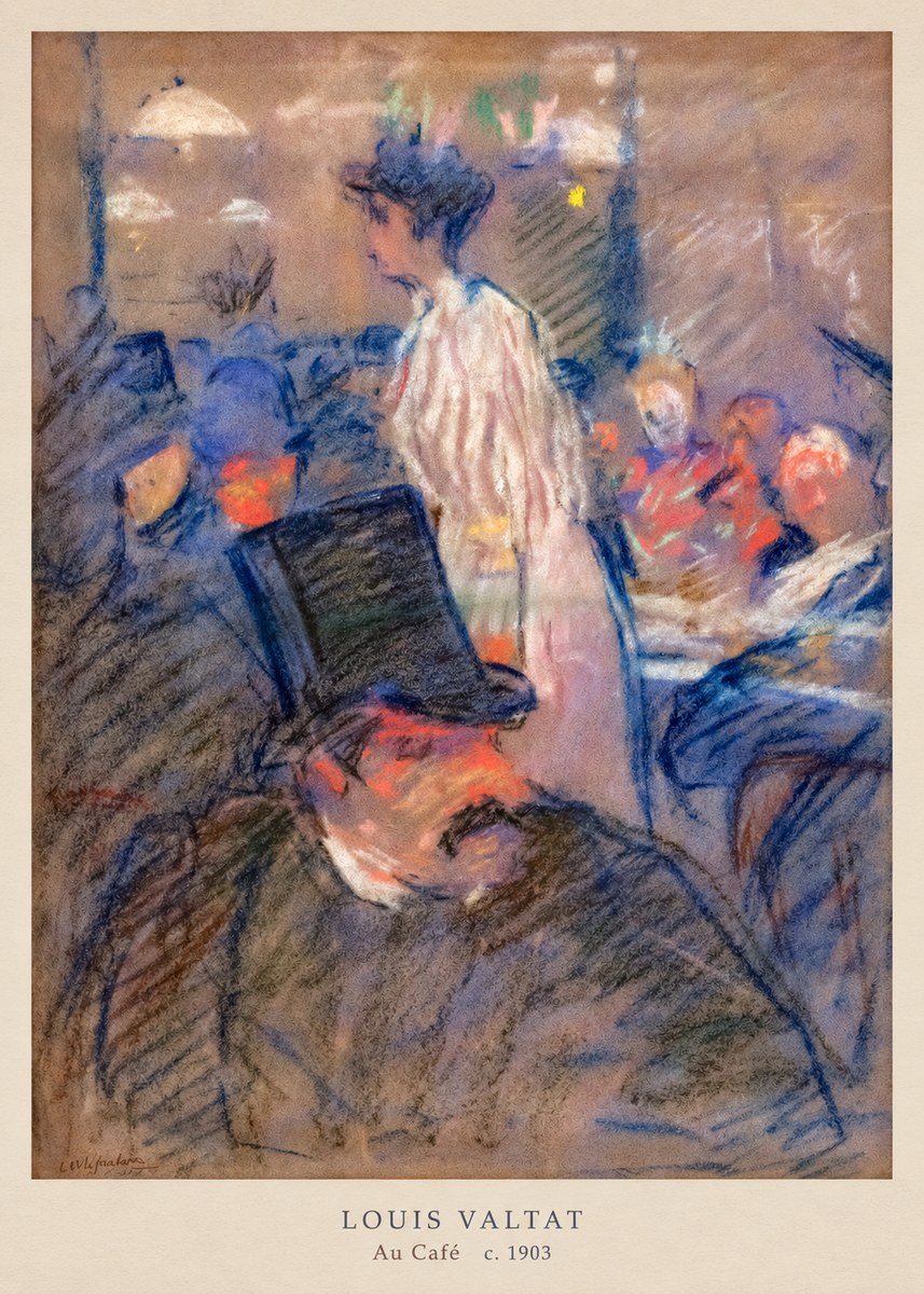 Louis Valtat Au Café No6 - Affiche