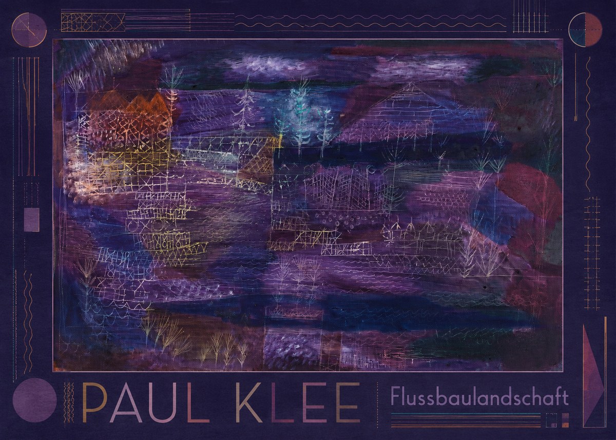 Paul Klee Flussbaulandschaft No1 - Affiche