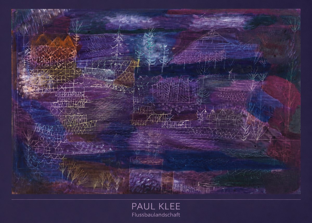 Paul Klee Flussbaulandschaft No6 - Affiche
