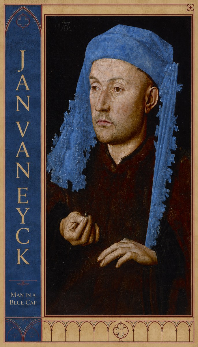 Jan van Eyck Man in a Blue Cap I No2 - Affiche