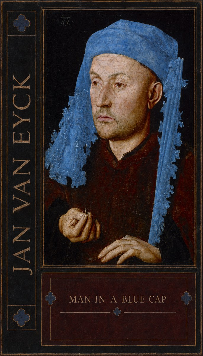 Jan van Eyck Man in a Blue Cap I No4 - Affiche