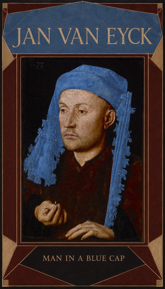 Jan van Eyck Man in a Blue Cap I No6 - Affiche