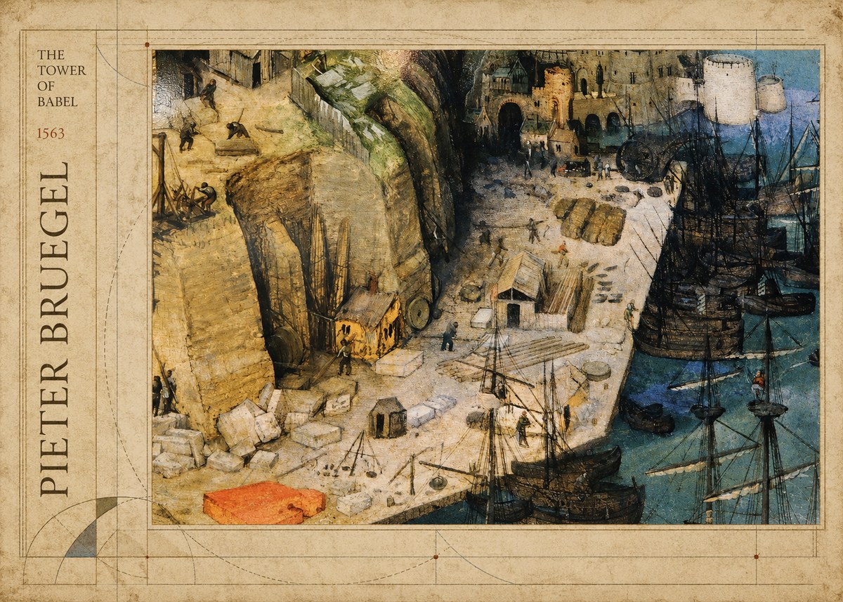 Pieter Bruegel The Tower of Babel XVIII No2 - Affiche