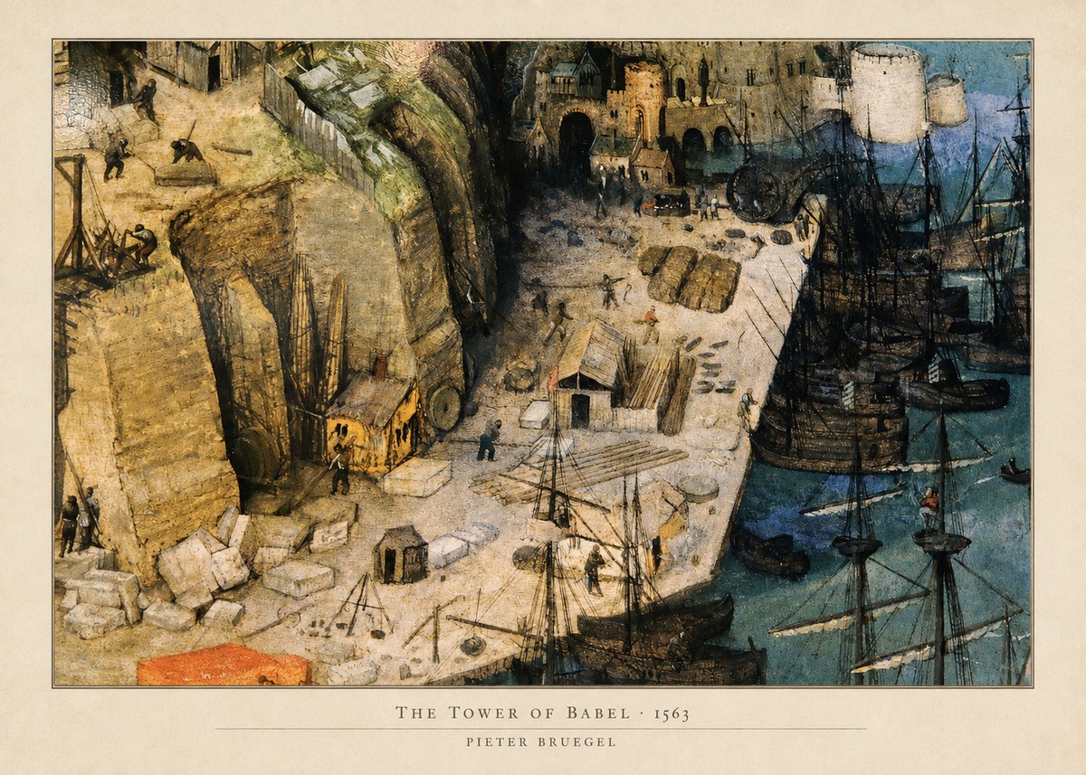 Pieter Bruegel The Tower of Babel XVIII No5 - Affiche