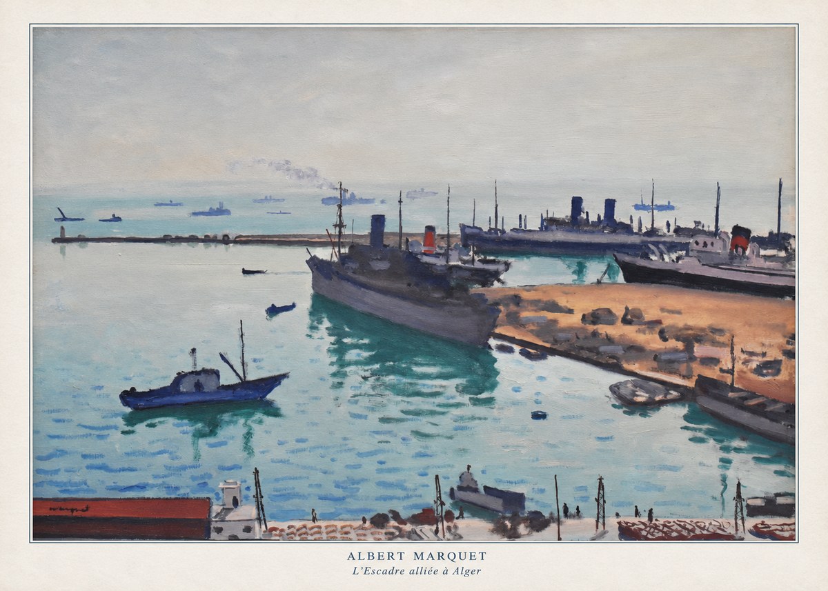 Albert Marquet L'escadre Alliée À Alger No6 - Affiche