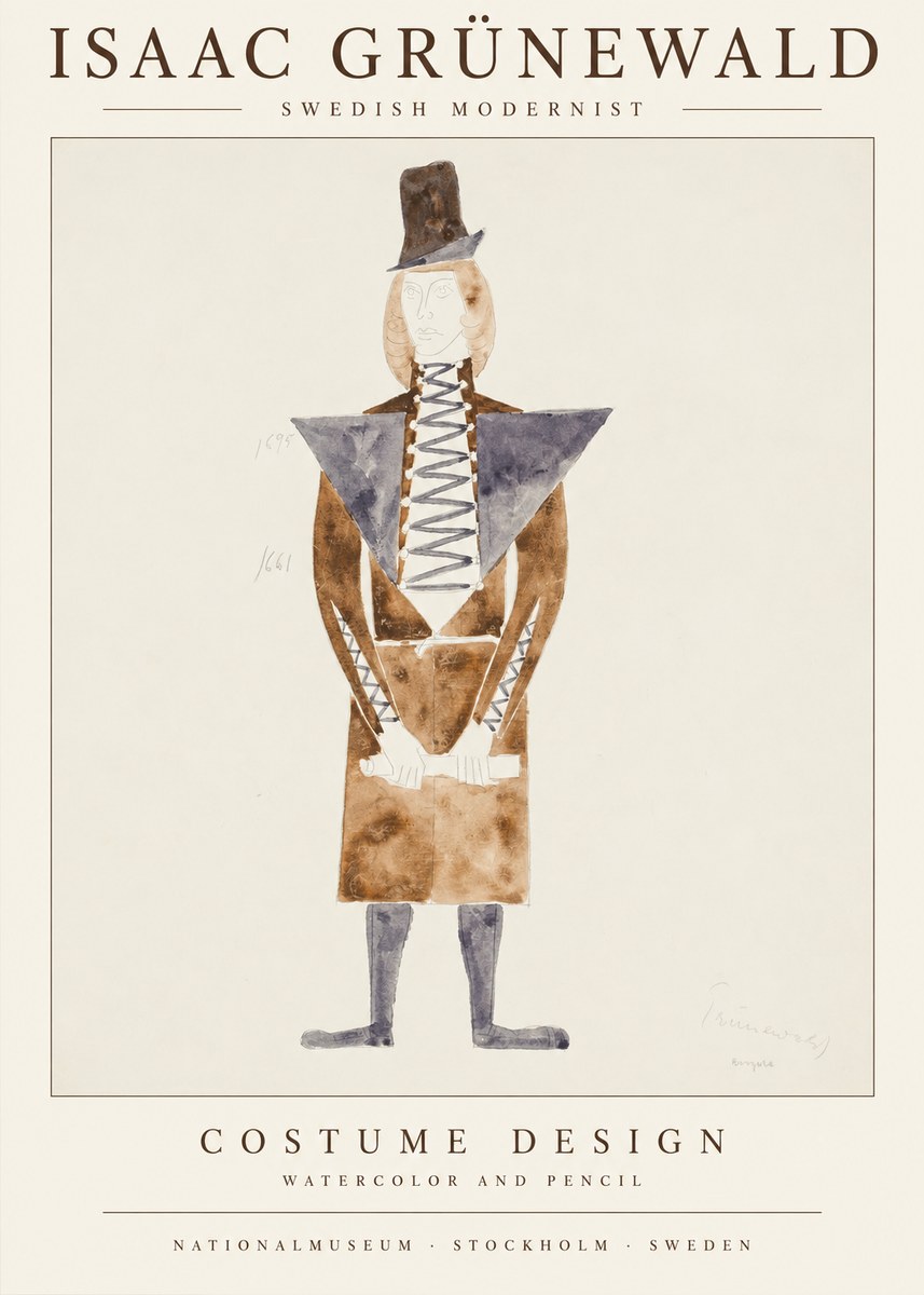 Isaac Grünewald Costume Design XIII No2 - Affiche
